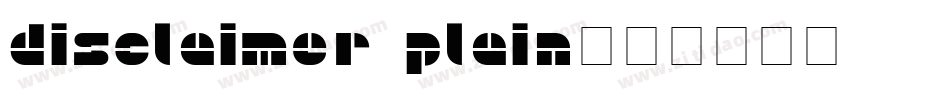 Disclaimer Plain字体转换